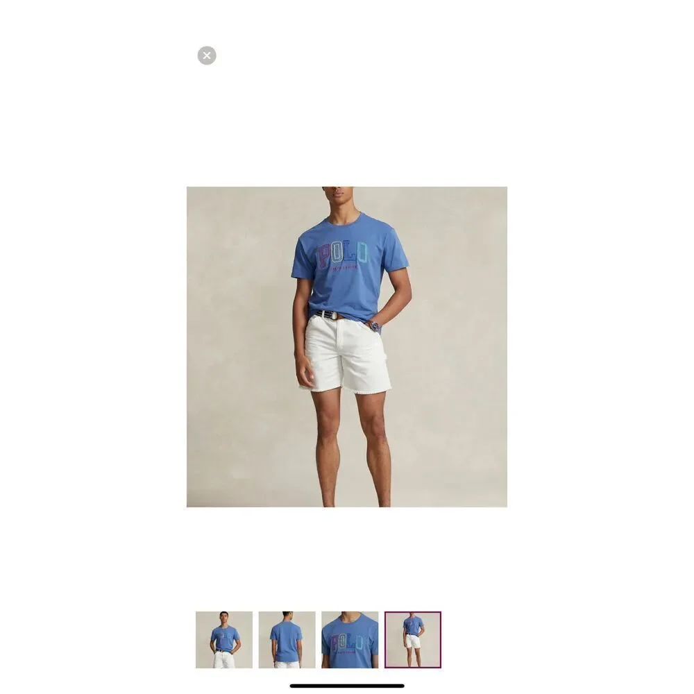 Polo Ralph Lauren NWT Classic Fit Logo Embroidered T Shirt Blue Medium